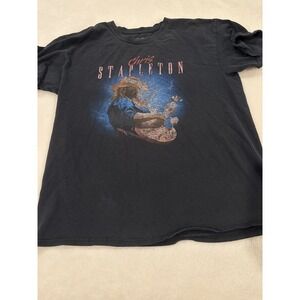 Chris Stapleton Mens Graphic T-Shirt Black Cotton Country Music Concert Tee L